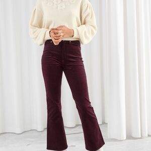 & other stories burgundy corduroy pants